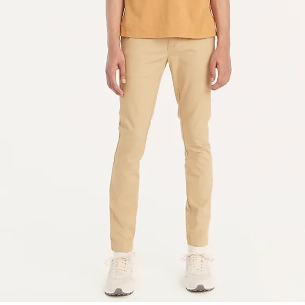 J. Crew 250 Skinny fit pants stretch chino pants AB613 Khaki 35/32